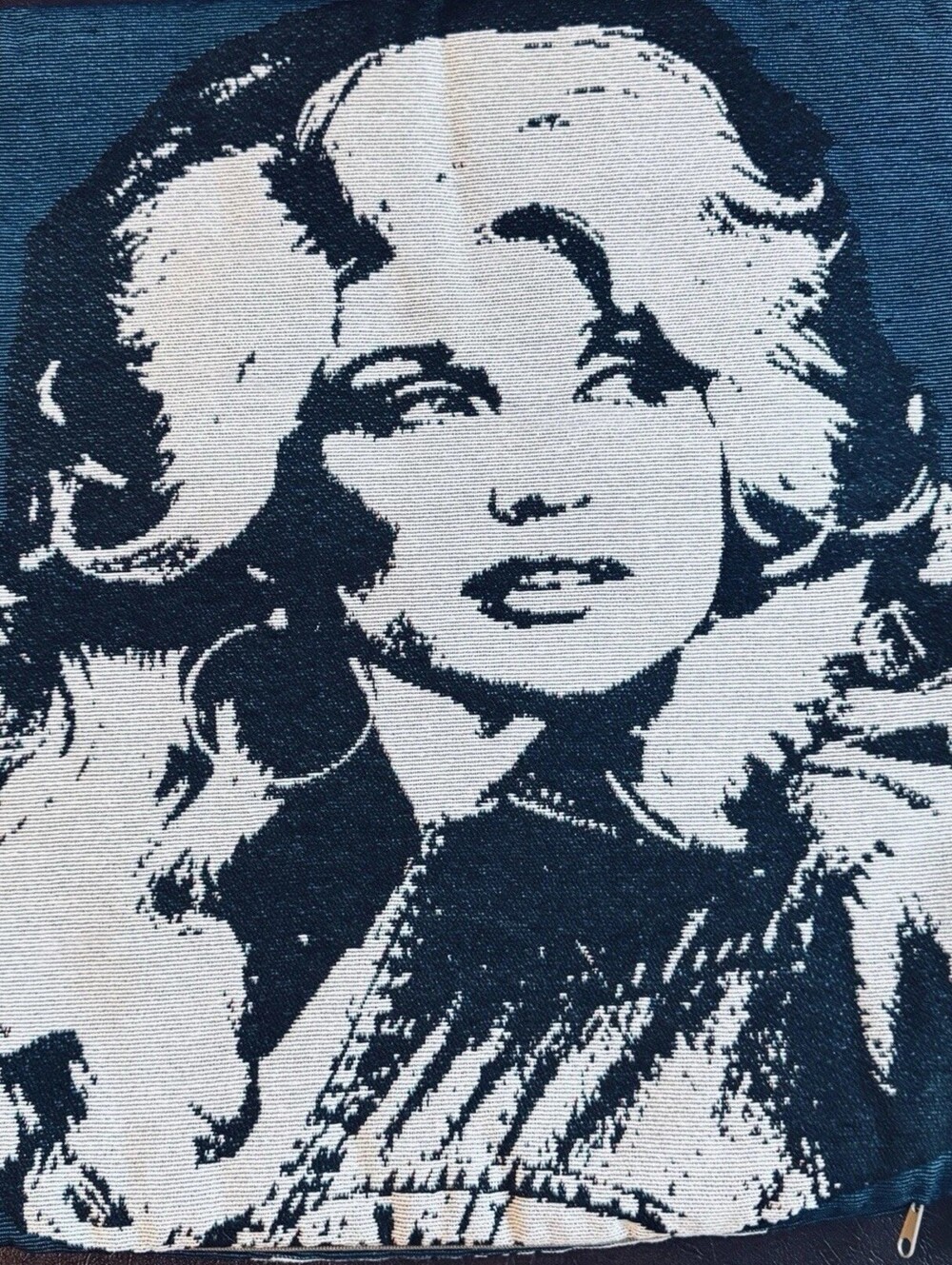 Dolly Parton Barrel Down South Woven Tapestry Pillow Cover 16” NWT Double Sided